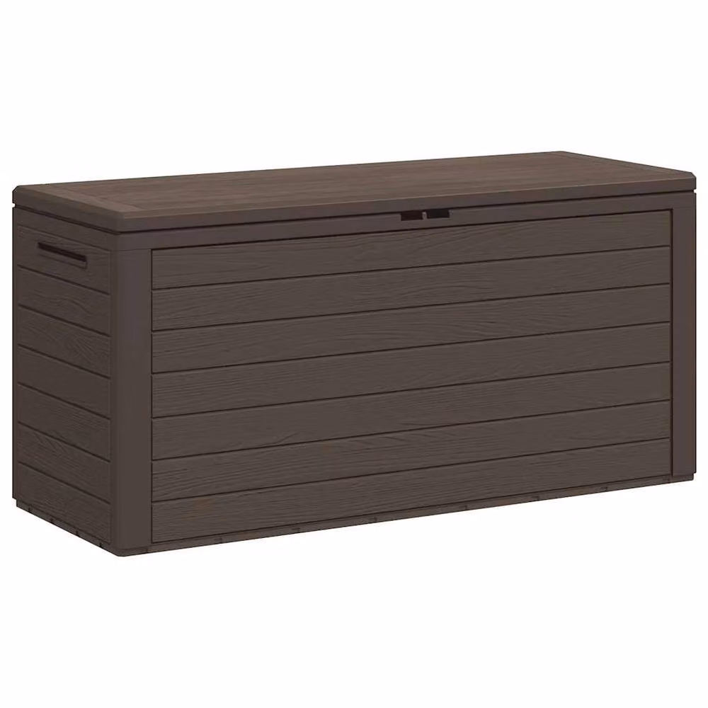 Berkfield Home Garden Storage Box in Brown, W/D/H: 116 x 44 x 55 cm – 3