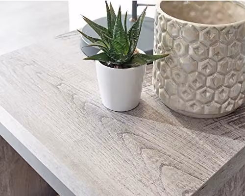 GFW Boston Grey Wood Effect Lamp Table with Storage Shelf – 6