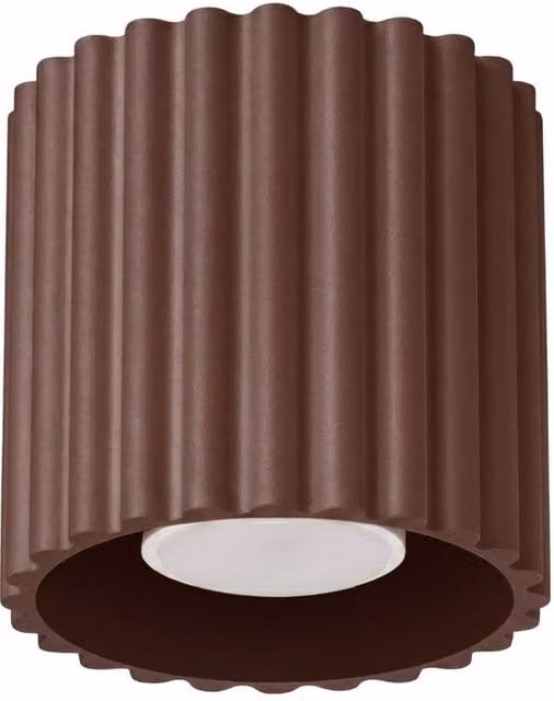Sollux Lighting minimalist cube ceiling lamp in brown, W/D/H: 10 x 10 x 10 cm