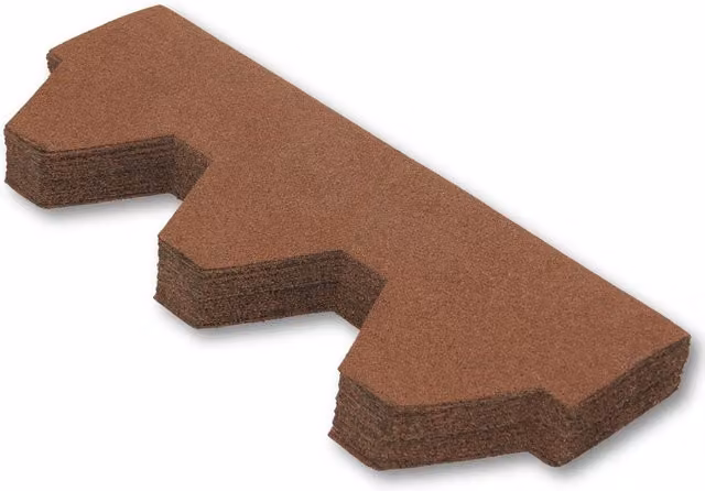 NOVECRAFTO 25 Piece Hexagonal Asphalt Roof Shingles in Brown