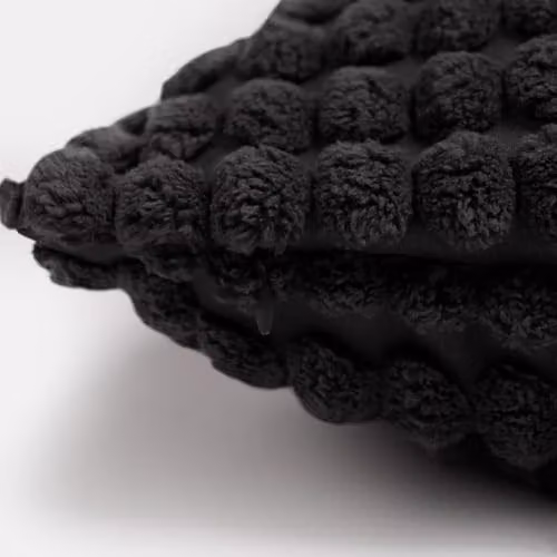 OHS 2 Pack Bobble Textured Cushion Covers in Black, W/D/H: 45 x 45 x 45 cm – 6
