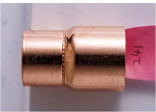 PrimaPlus Endfeed Reduced Coupling 35 x 28mm Grey Copper Plumbing Fitting