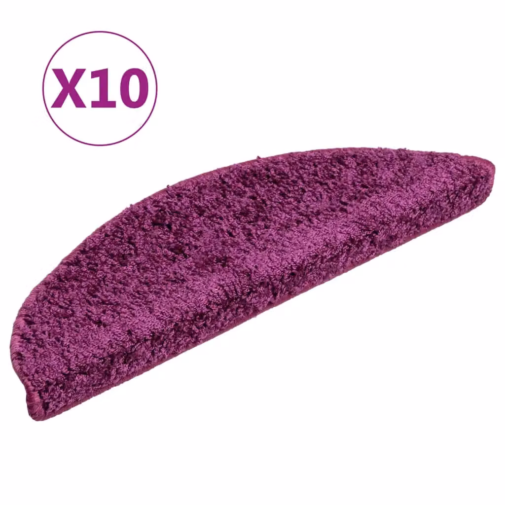 Berkfield Home Self-Adhesive Non-Slip Stair Mats, 10 Pack, Purple, W: 56 cm, D: 17 cm, H: 3 cm – 2