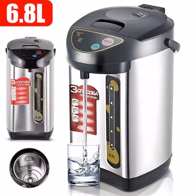 Ventryn 6.8L Hot Water Dispenser in Silver with 304 Stainless Steel and 3 Temperature Settings – 1