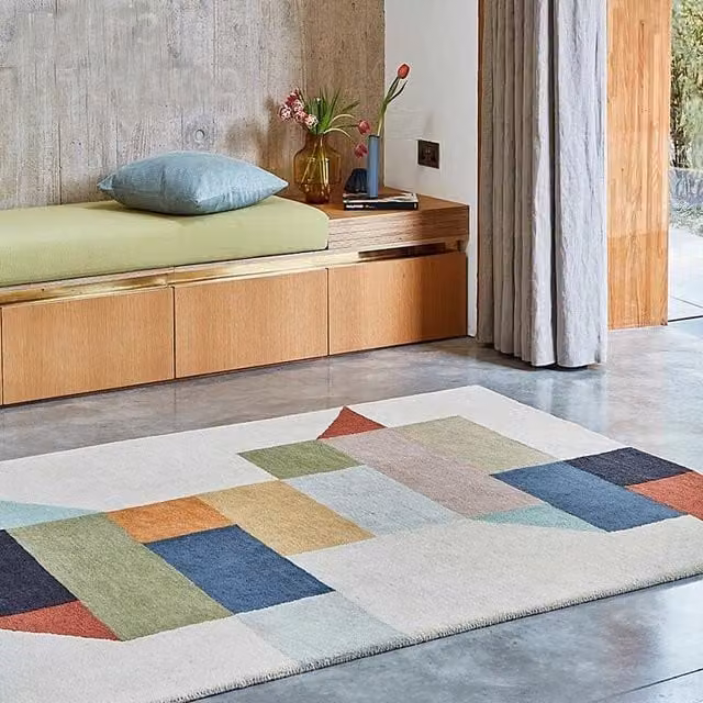 The Rug Shop UK Multi Abstract Luxurious Easy To Clean Rug, Multicolour, W: 160 cm, L: 230 cm