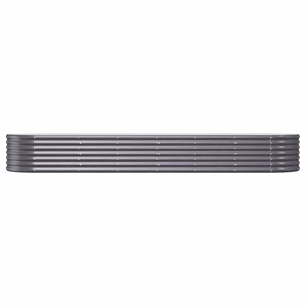Berkfield Home Garden Powder-coated Steel Raised Bed in Anthracite Grey, W/D/H: 296 x 80 x 36 cm – 3