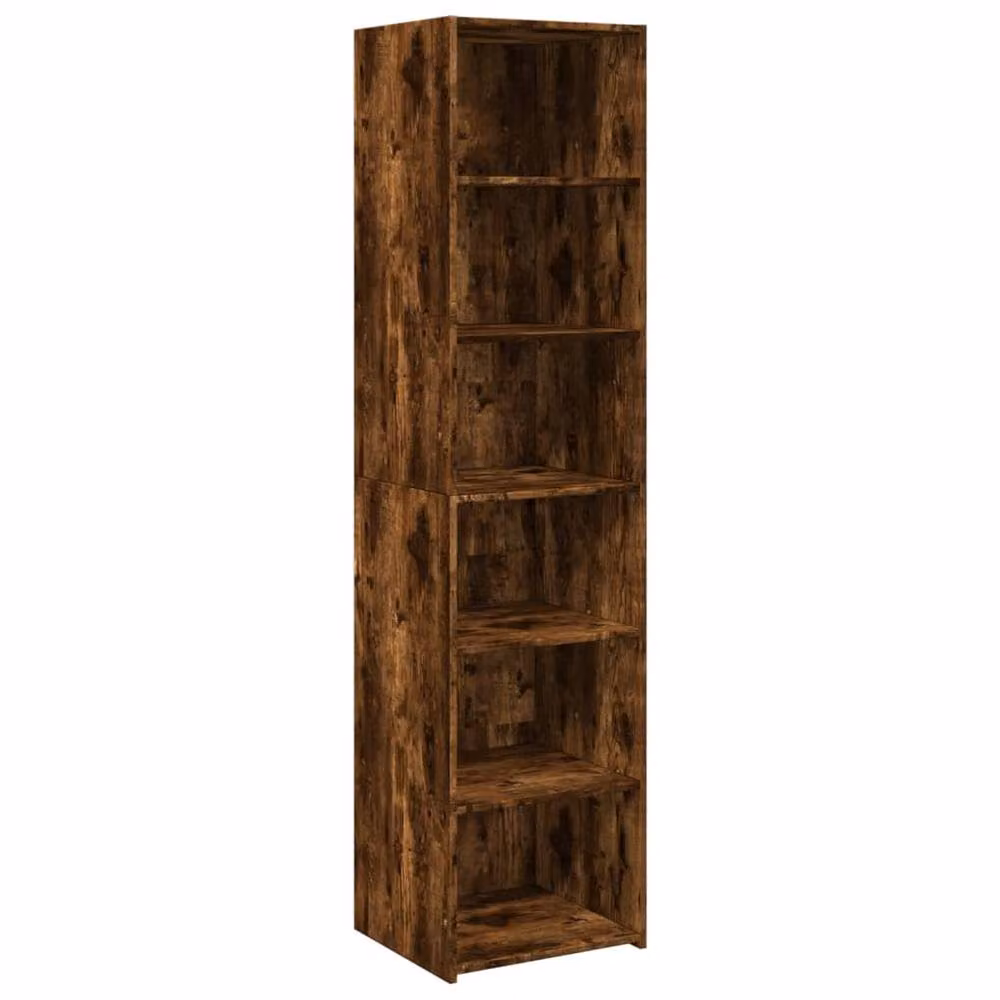 Berkfield Home Smoked Oak Highboard in Brown, W/D/H: 45 x 41 x 185 cm