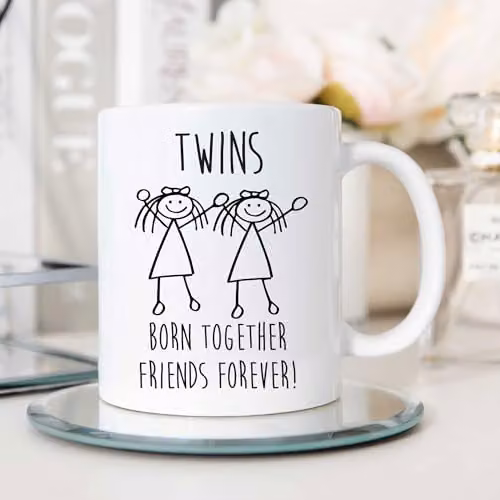 60 Second Makeover Limited Girl Twins Born Together Friends Forever White Ceramic Mug