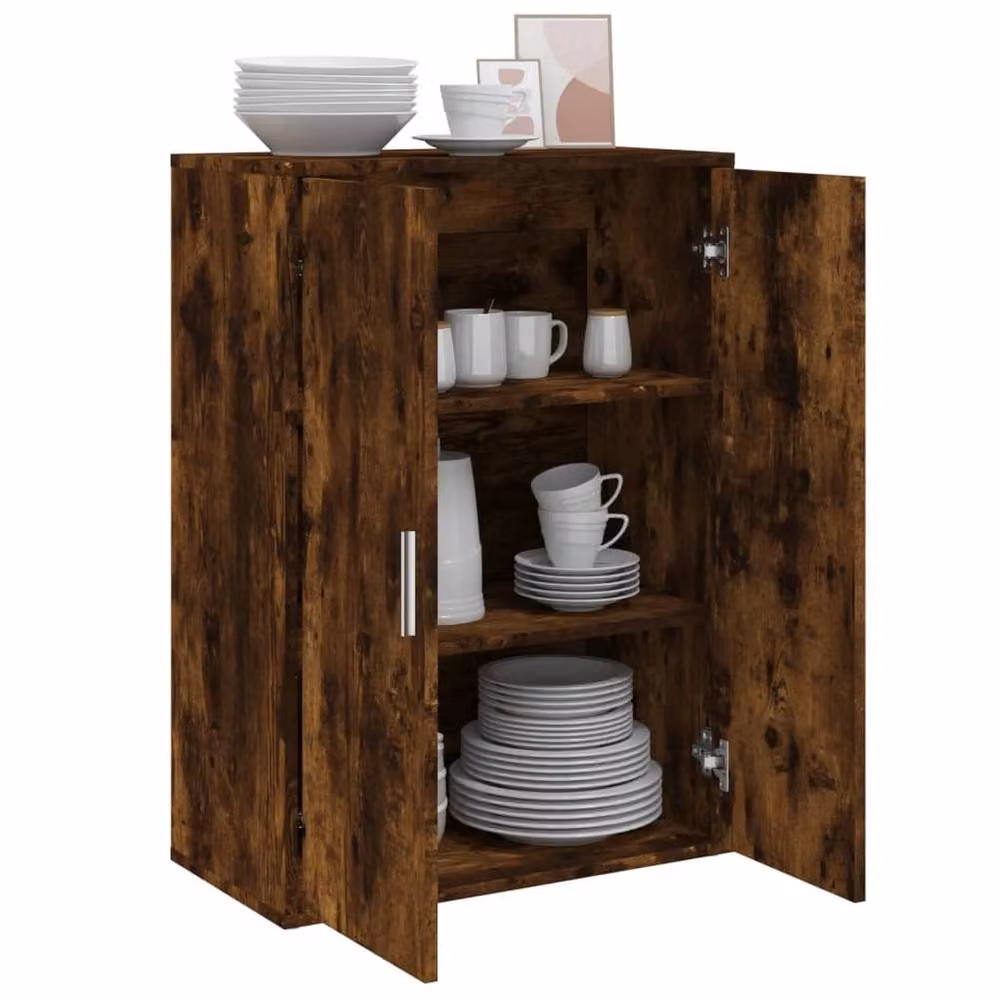 Berkfield Home Modern Smoked Oak Sideboard in Brown, W/D/H: 60 x 31 x 84 cm – 3