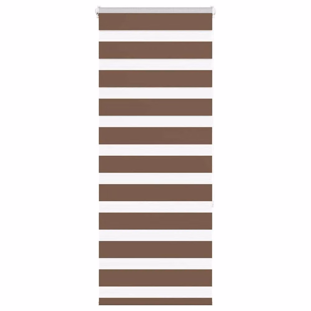 Berkfield Home Elegant Zebra Blind in Brown, Polyester, W: 65 cm, H: 150 cm – 2