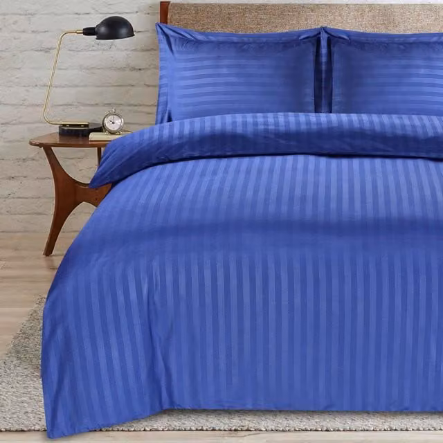 Casabella Blue Striped Duvet Cover and Pillowcase Set, 200 x 200 cm