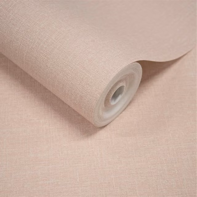 Grandeco Plain Pink Scrubbable Wallpaper Roll
