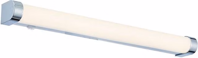 Netlighting Moda LED Bathroom Wall Light, 15W, White Ribbed and Chrome Effect in Grey, IP44