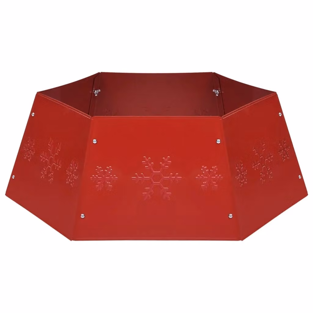 Berkfield Home Red Tabletop Christmas Tree Skirt, Diameter: 68 cm, Height: 25 cm – 1