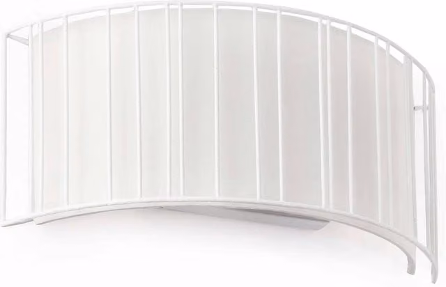 Faro Linda 2 Light Modern Indoor Wall Light with Fabric Shade in White
