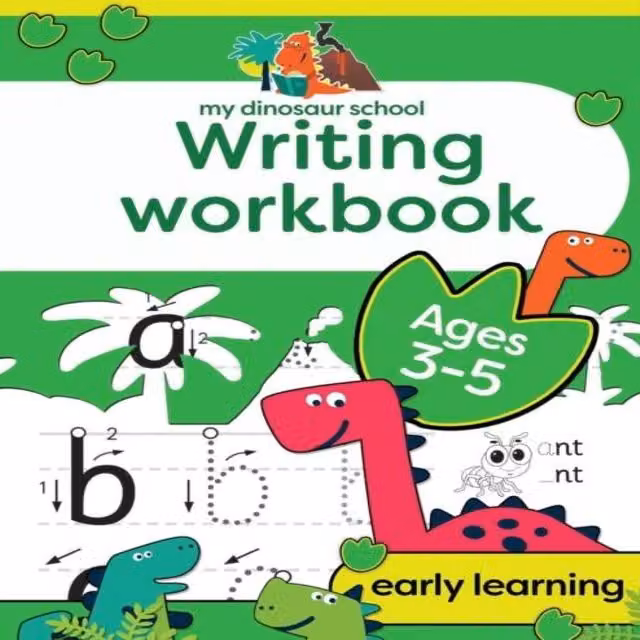 Creative Kids Studio My Dinosaur School Penmanship Writing Workbook for Children, Multicolour