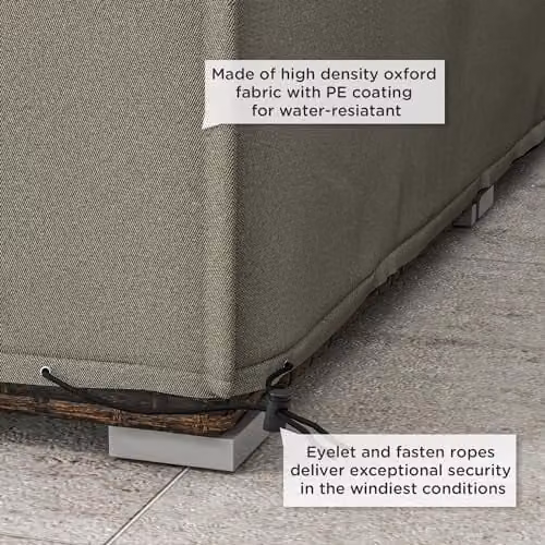 Outsunny Waterproof Grey Garden Furniture Cover W/D/H: 222 x 155 x 67 cm – 4