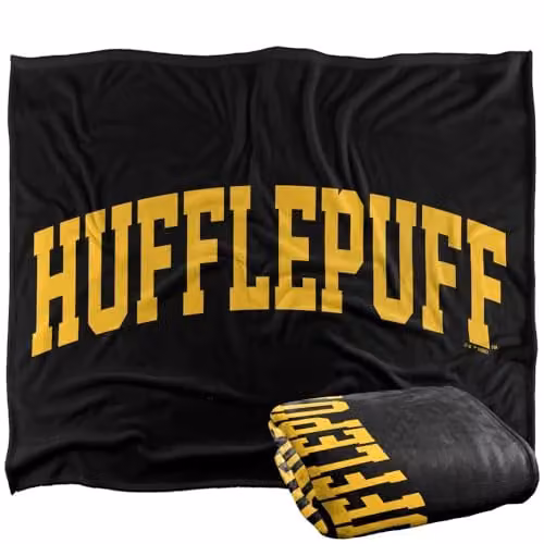 Warner Bros. Harry Potter Hufflepuff Arched Silky Touch Super Soft Fleece Throw Blanket, Multicolour, W: 127 cm, D: 152 cm – 1