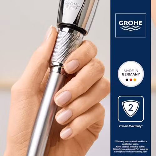Grohe Silverflex Shower Hose with Anti-Twist Function, Silver, Length: 150 cm – 2