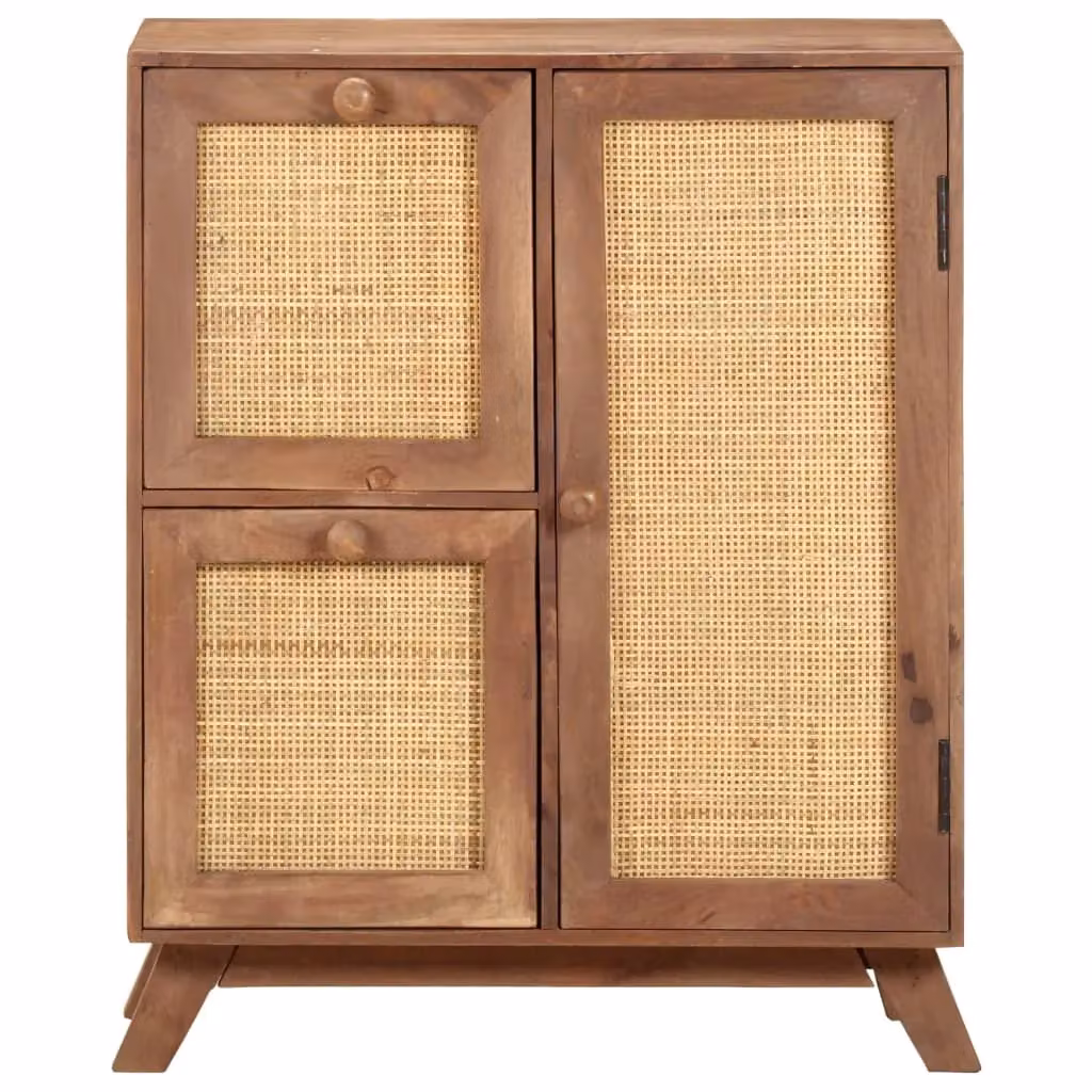 Berkfield Home Rustic Solid Mango Wood Sideboard in Brown, W/D/H: 60 x 35 x 75 cm – 2