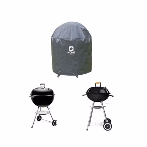 Home Source Grey Waterproof Polyester Charcoal Grill Protective Cover, Diameter: 75 cm