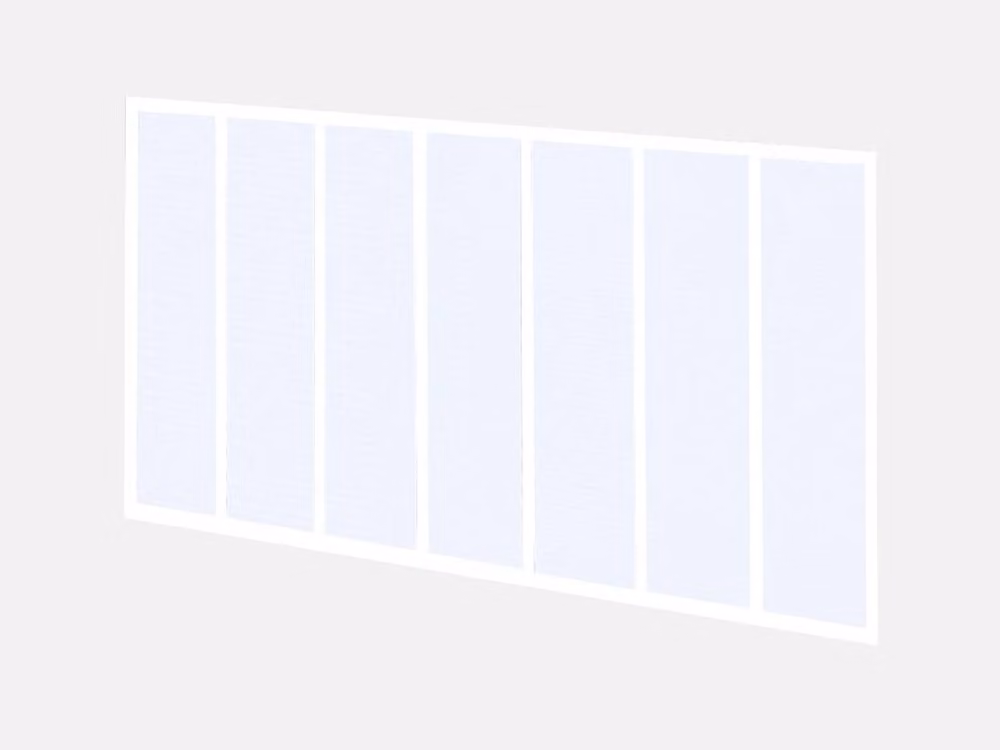 Vente-unique Powder-Coated Aluminium and Glass Partition, White – 2