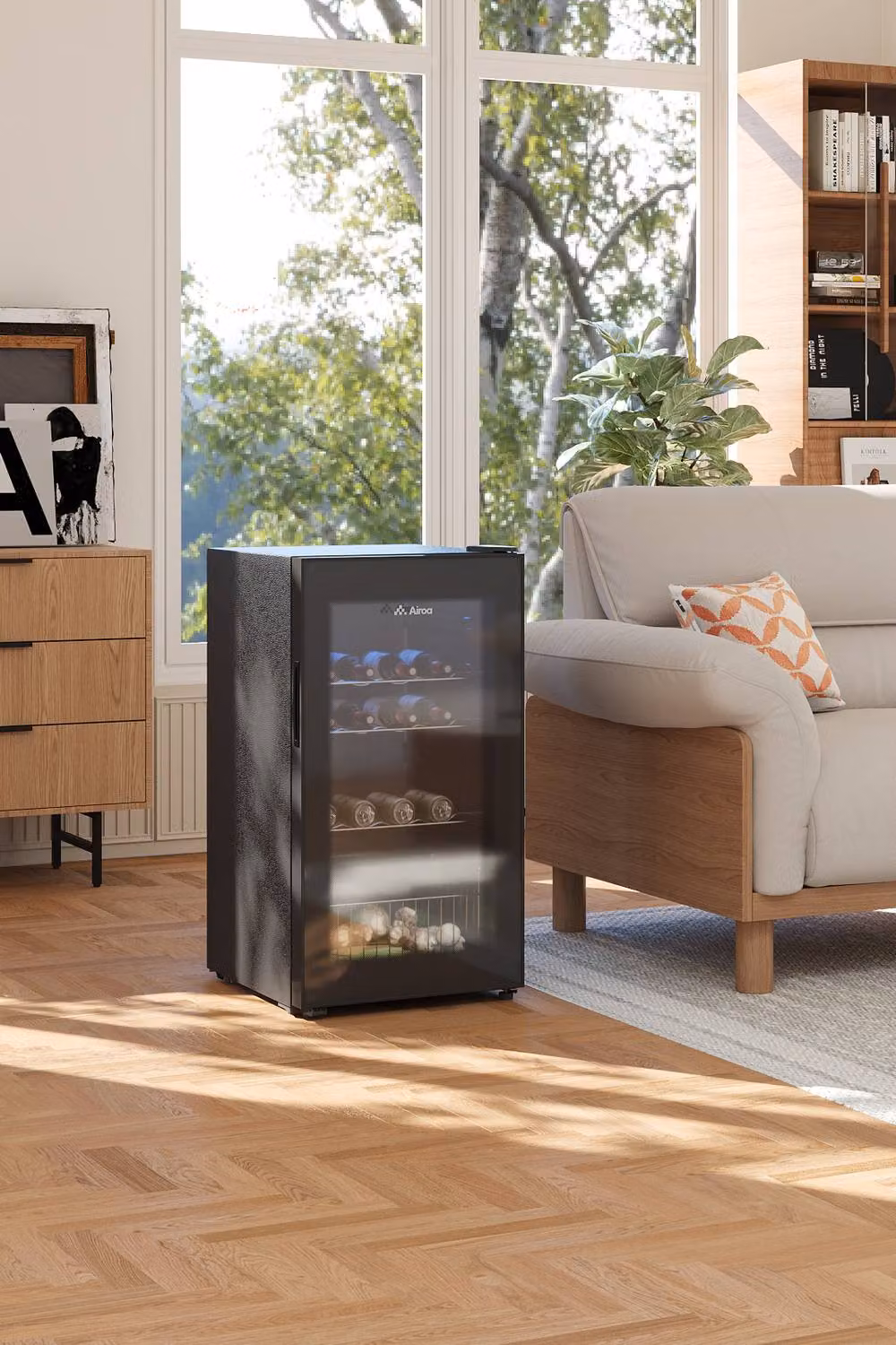 Living and Home 92L Freestanding Refrigerator with LED Interior Light, Black, W/D/H: 44.5 x 40 x 82 cm – 6