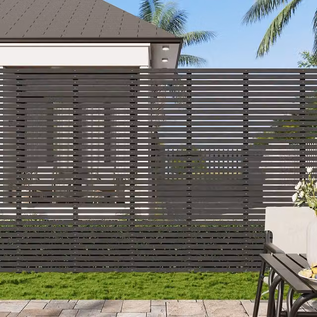 Breeins Grey Glazed Wooden Garden Fence Board, Height: 210 cm