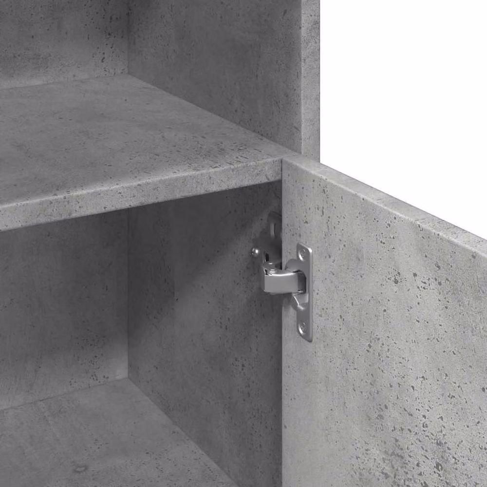 Berkfield Home Modern Bathroom Cabinet in Concrete Grey, W/D/H: 30 x 30 x 95 cm – 4