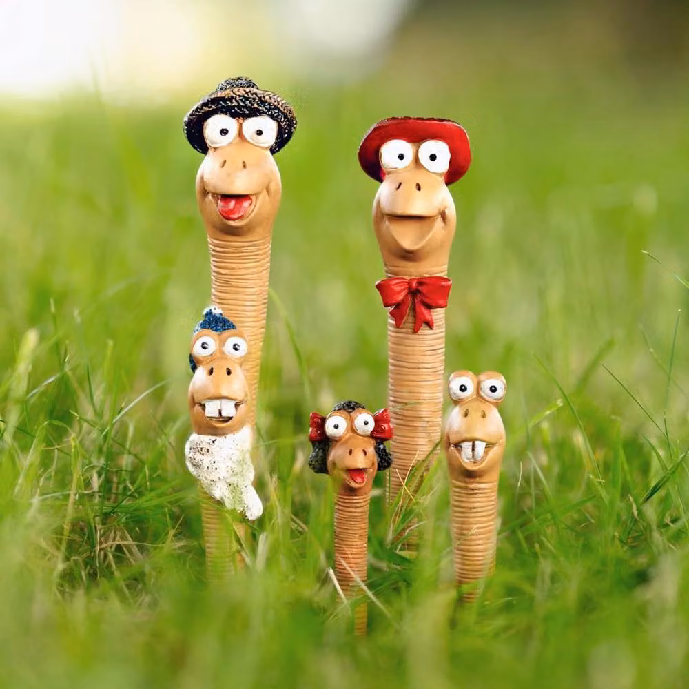 Marco Paul 5-Piece Multicolour Garden Worm Ornaments – 2