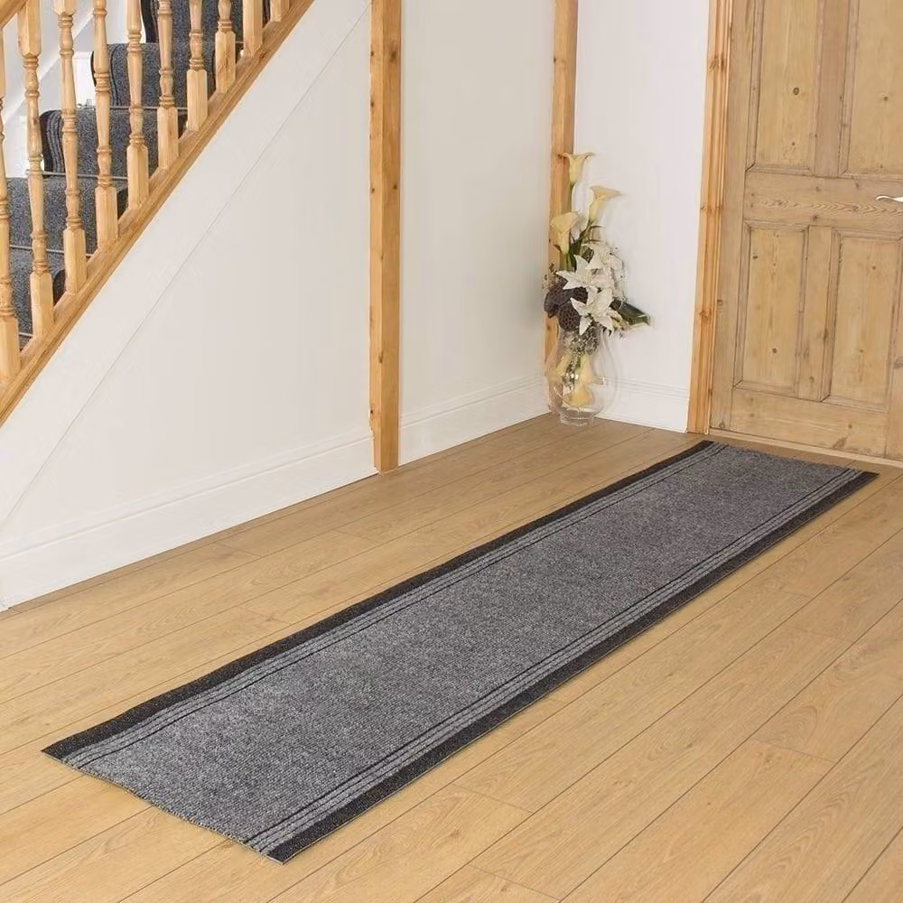 runrug Inca Grey Hallway Carpet Runner Rug, W: 80 cm, L: 270 cm – 4
