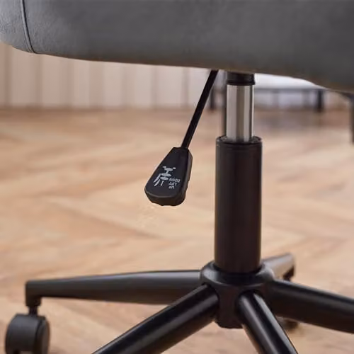 Julian Bowen Luxe Modern Grey Velvet Upholstered Office Task Chair W/D/H: 52 x 60 x 97 cm – 5