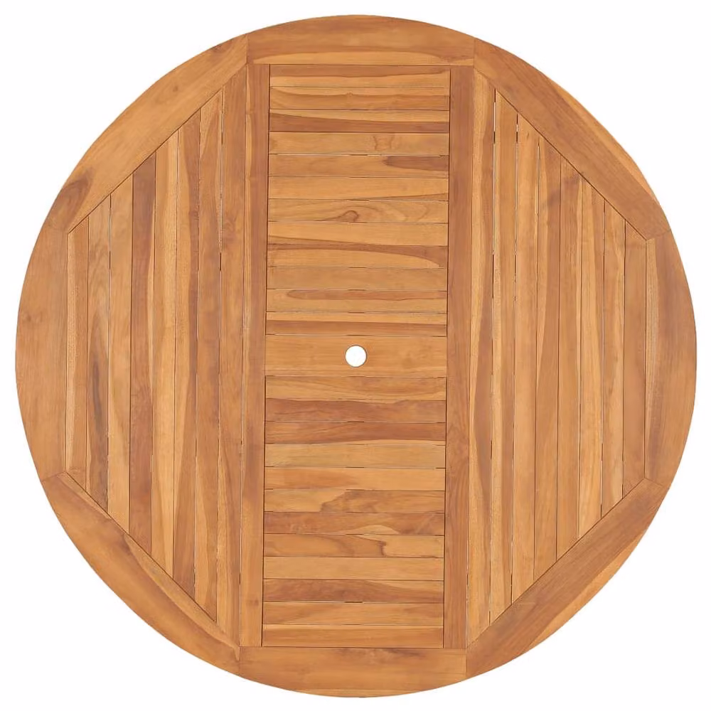 Berkfield Home Garden Table in Brown Solid Teak Wood, W: 150 cm, D: 76 cm – 2
