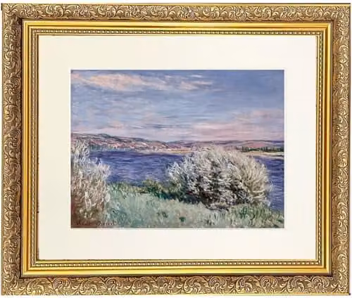 Frames by Post Coastal 2 Mounted and Framed Multicolour Print in Gold Dahlia Frame, W: 91 cm, H: 71 cm