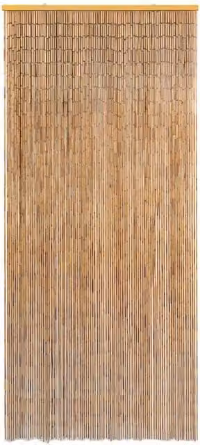 Berkfield Home Bamboo Insect Door Curtain in Brown, W/H: 90 x 220 cm