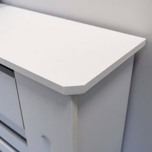 Airwave Horizontal Line Style Radiator Cover in White Painted MDF, W/D/H: 152.0 x 19.0 x 81.5 cm – 4