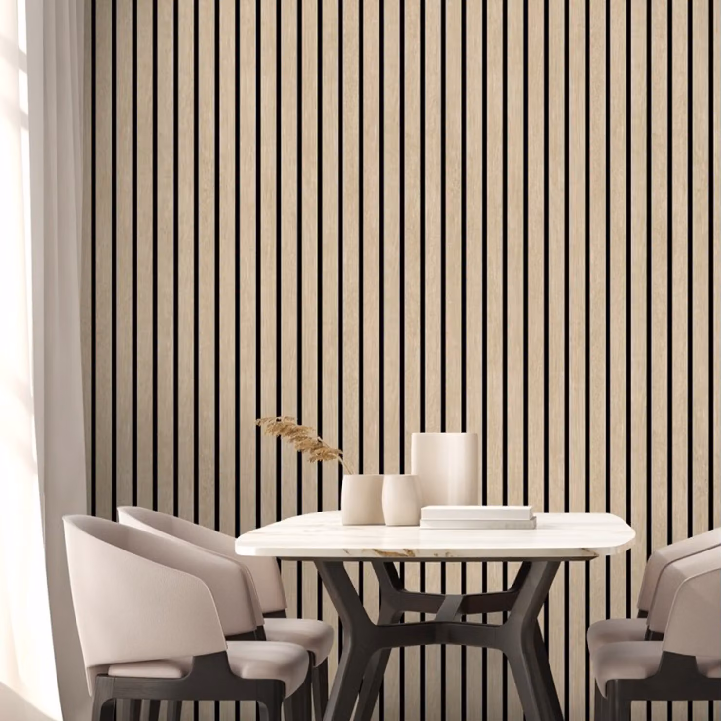 Muriva Ugepa Black Striped 3D Wood Panel Style Non-Woven Vinyl Wallpaper – 2