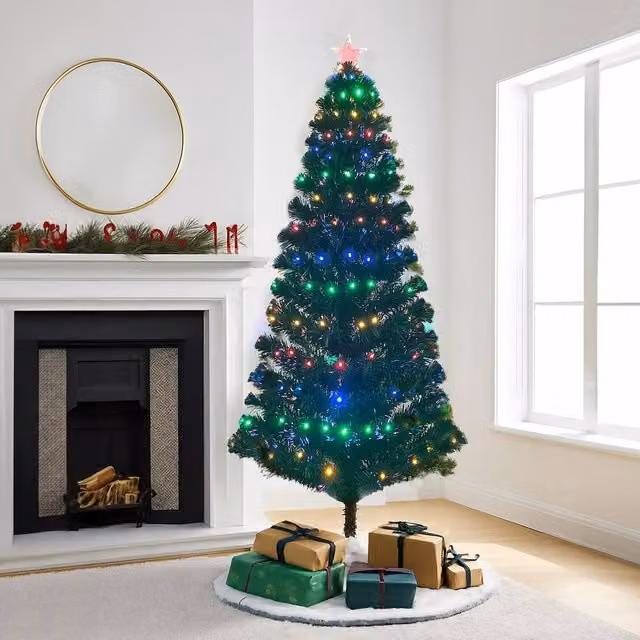 Home Republic Green Artificial Christmas Tree with Metal Stand, H 80 cm x W 60 cm
