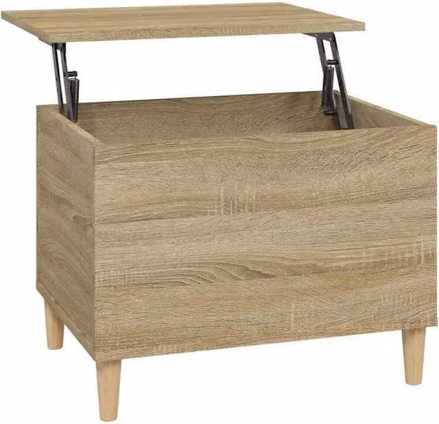 Berkfield Home Sonoma Oak Coffee Table in Light Sand, W: 60 cm, D: 44.5 cm, H: 45 cm