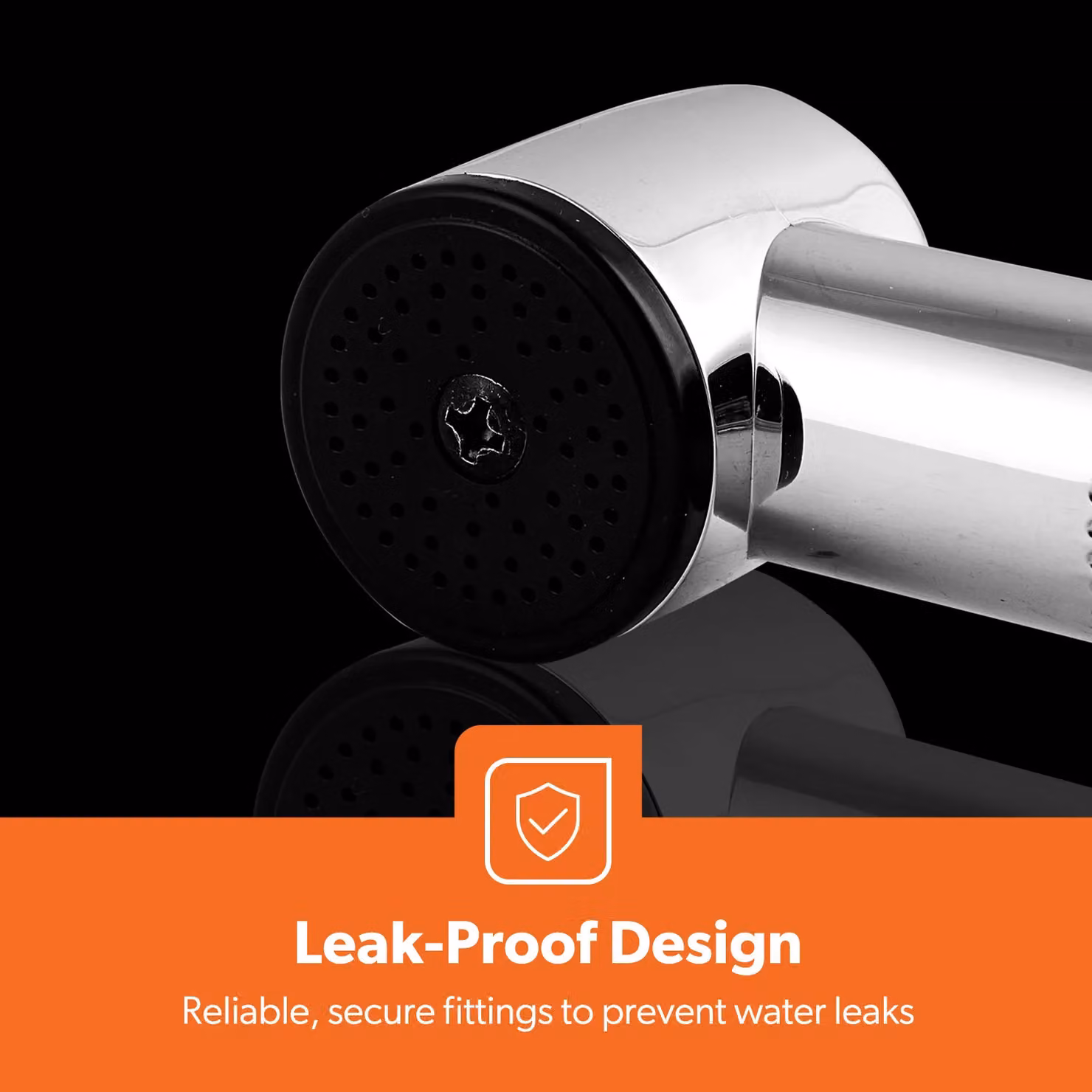Geepas Hand Held Toilet Bidet Sprayer in Metallic Silver with Brass Wall Mounted Design – 5