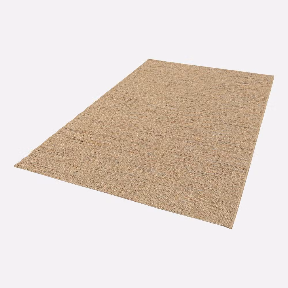 Sweekeek Light Jute-Effect Interior and Exterior Carpet with Coloured Accents in Natural Beige, W: 160 cm, L: 230 cm – 2