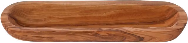 Orsina Kora Oval Olive Wood Platter in Brown