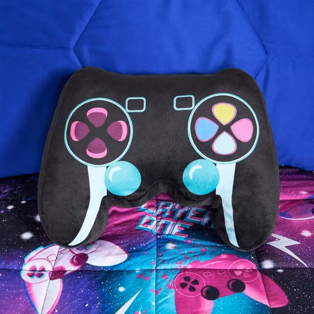 OHS Game Control Shaped Scatter Cushion in Black