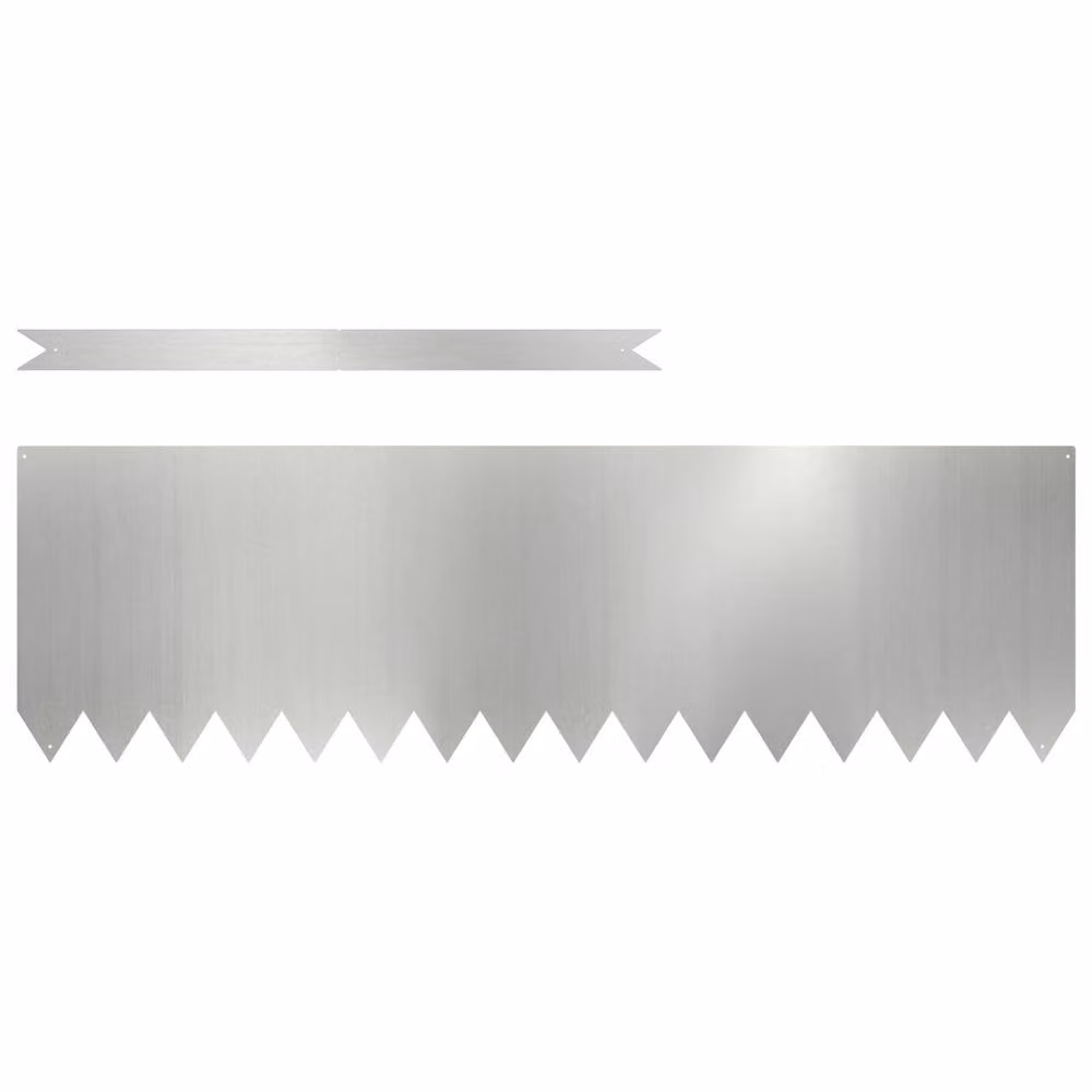 Berkfield Home Galvanised Steel Lawn Edgings, Silver, 50 Pieces, W/H: 100 x 30 cm, D: 0.5 cm