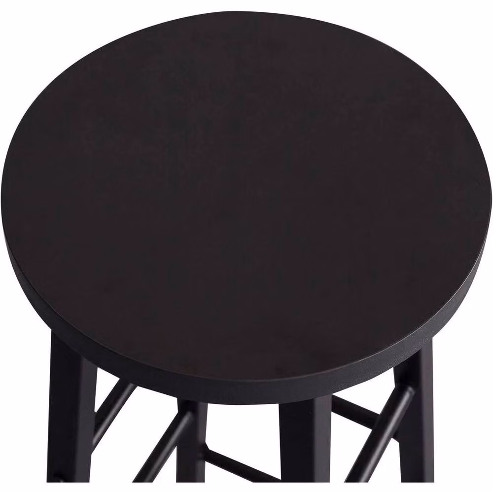 SPETLEK Set of 2 Industrial Metal Bar Stools in Matt Black – 2