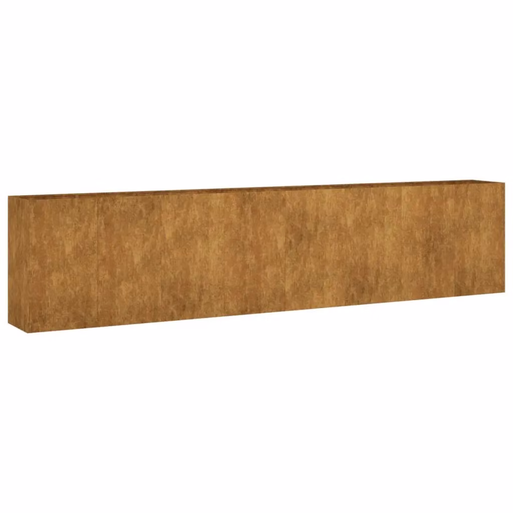 Berkfield Home Garden Corten Steel Raised Bed in Brown, W/D/H: 360 x 40 x 80 cm – 2