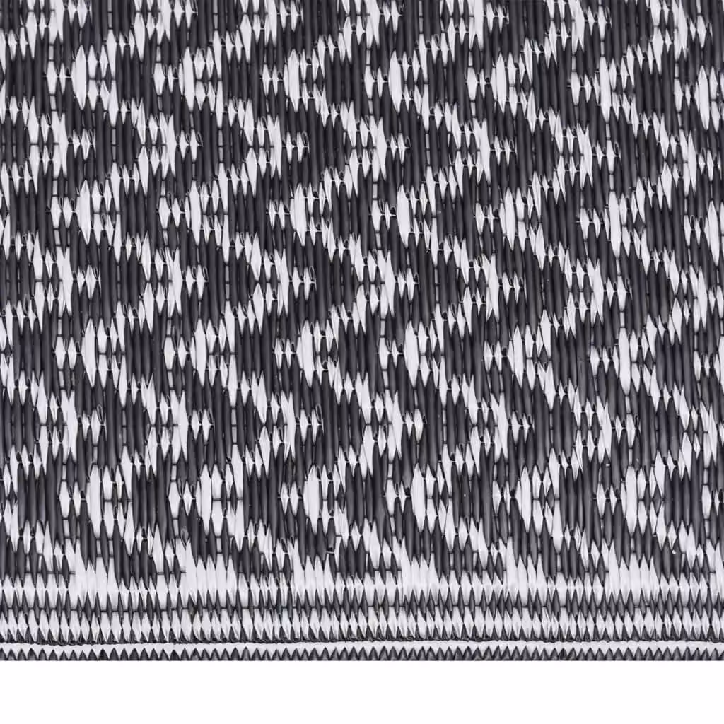 Berkfield Home Black Outdoor Polypropylene Rug, W: 140 cm, L: 200 cm – 3