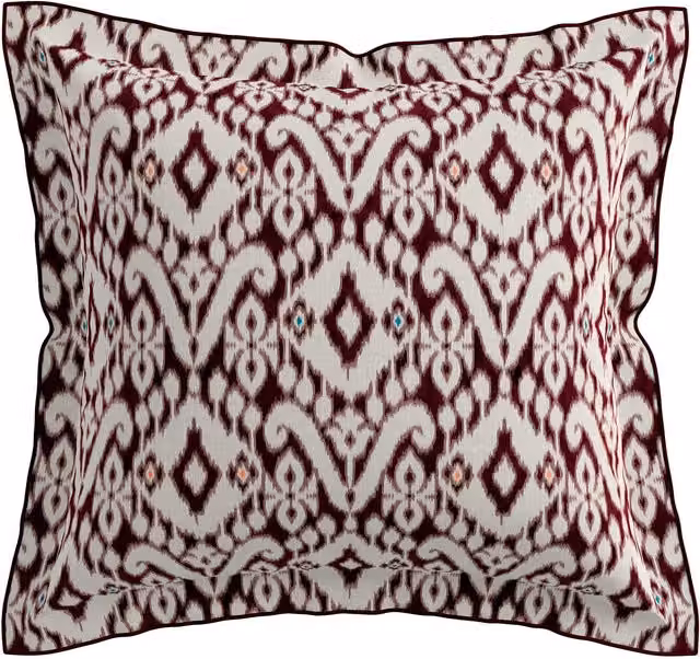 Bedeck of Belfast Sato Reversible Square Oxford Pillowcases, Purple Cotton Percale – 1