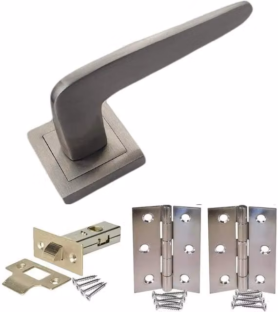 Golden Grace Brushed Silver Stainless Steel Internal Door Handles
