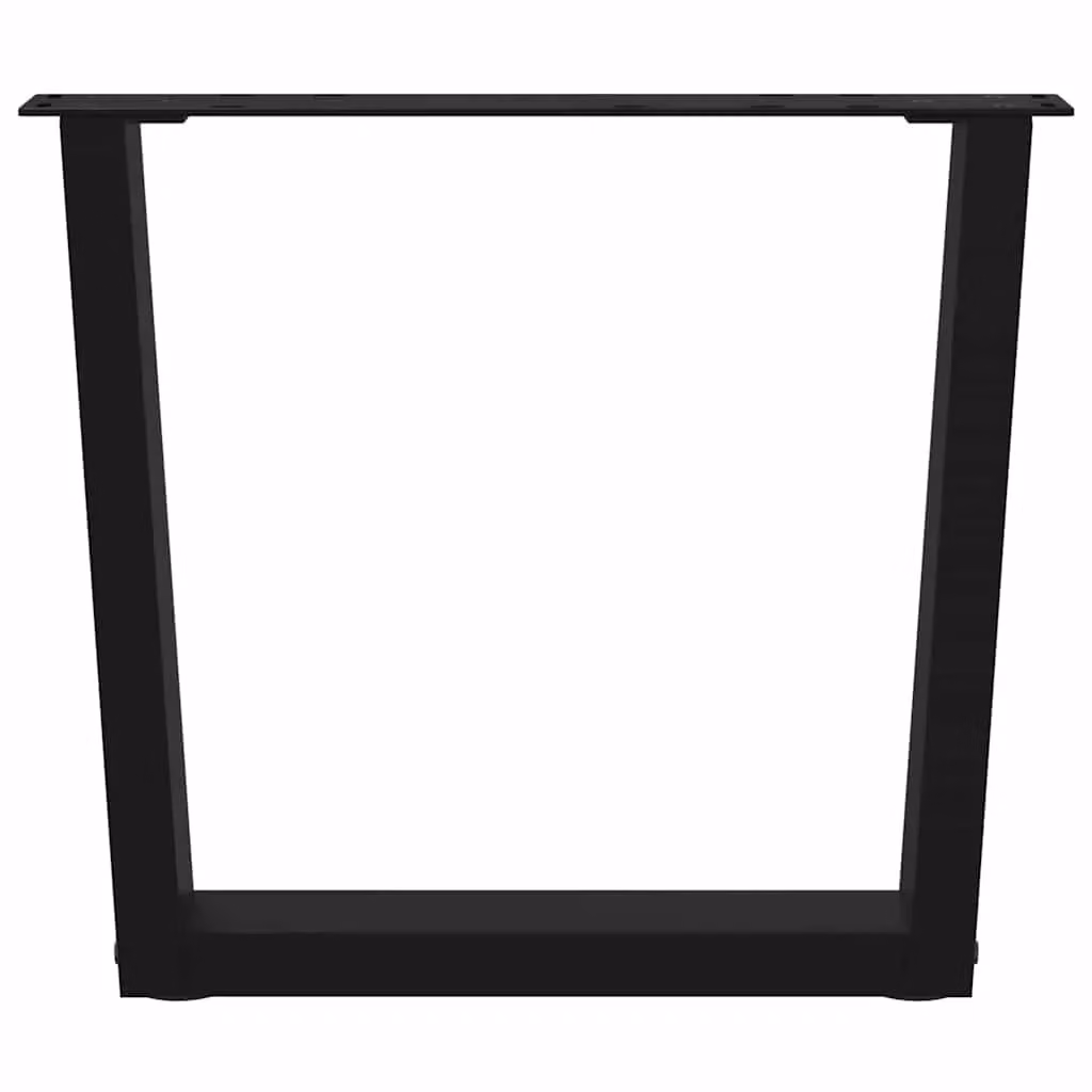Berkfield Home V-Shape Dining Table Legs, 2 Piece Set, Black Steel, H: 50 cm, W: 42 cm – 2
